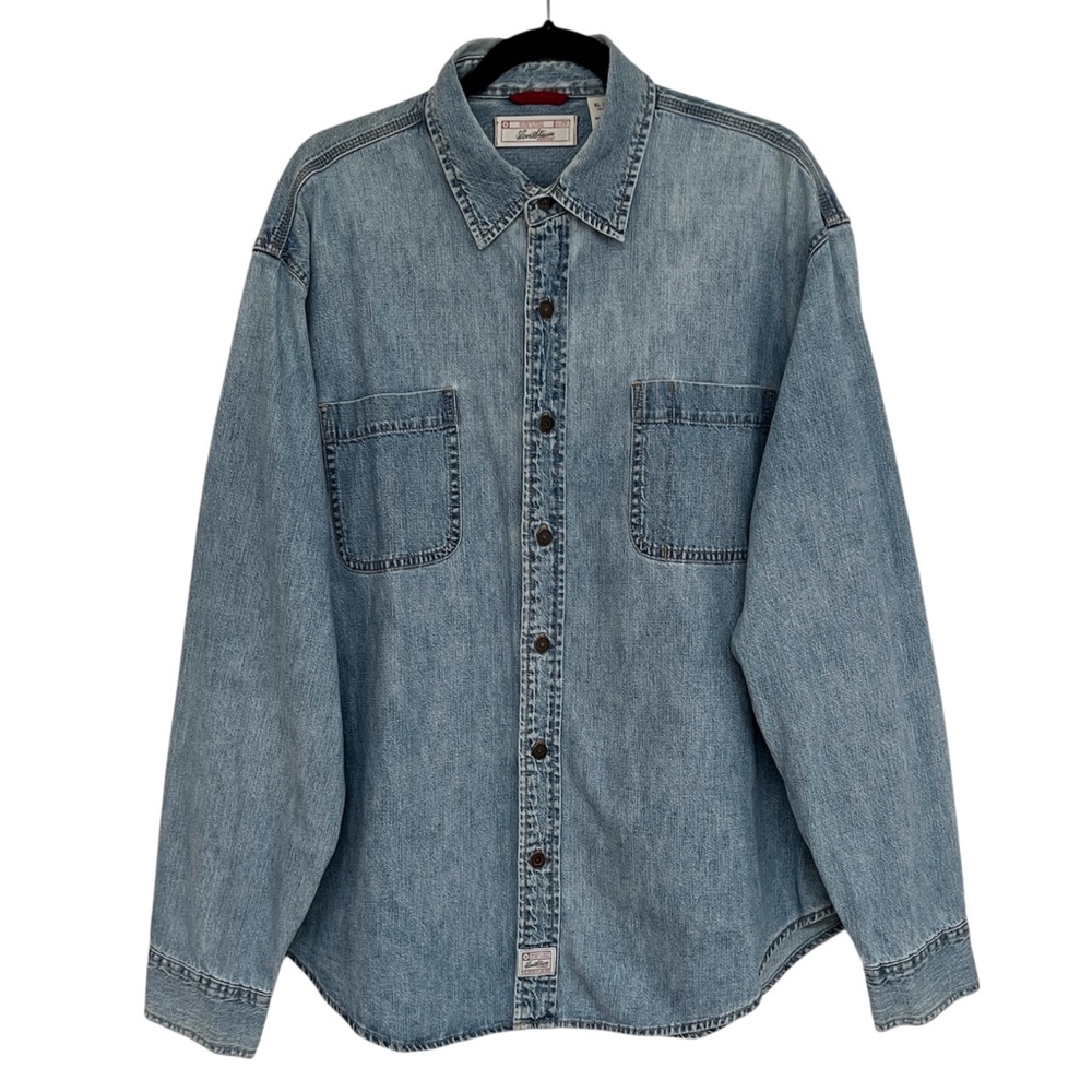 Levi's light blue denim long sleeve cotton worker shirt